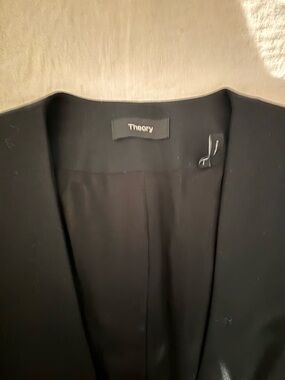Theory Black Open-Front Jacket